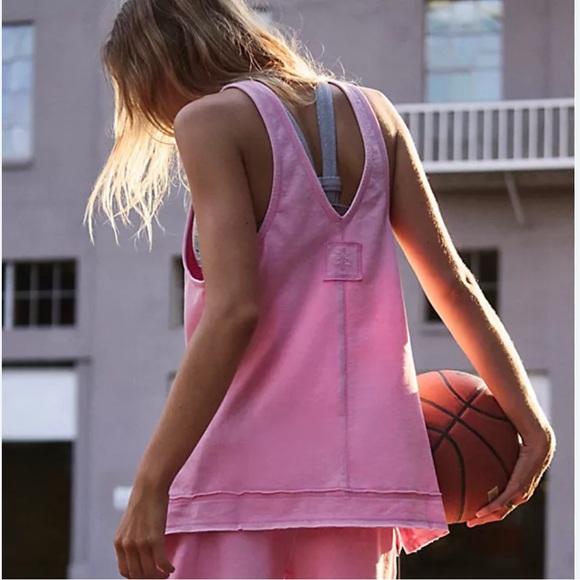 Free People Athletic Pink tank Top Size L - Picture 1 of 9